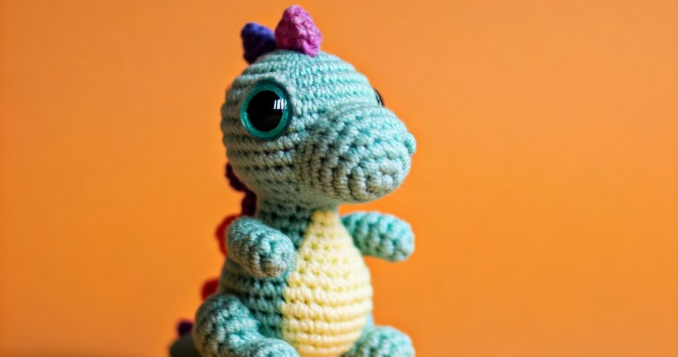 How to Crochet a Colorful Mini Dino