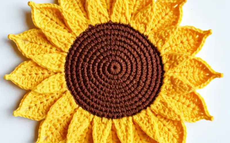 How to Crochet a Sunflower Doily